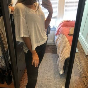 Free people we the free white tee shirt